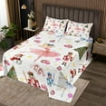 YST Christmas Nutcracker Queen Quilt Bedding Set,Cute Snowman Xmas Tree