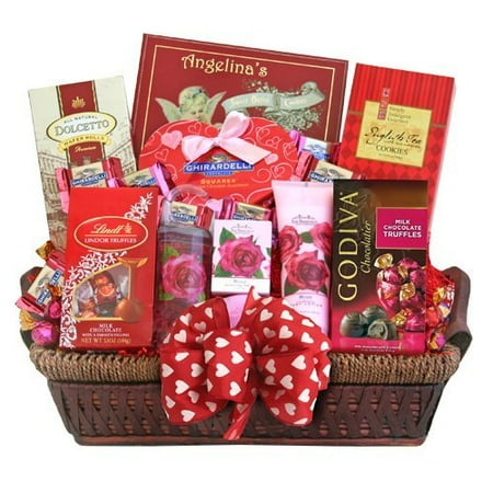 Be Mine Spa & Chocolate Valentine Gift Basket
