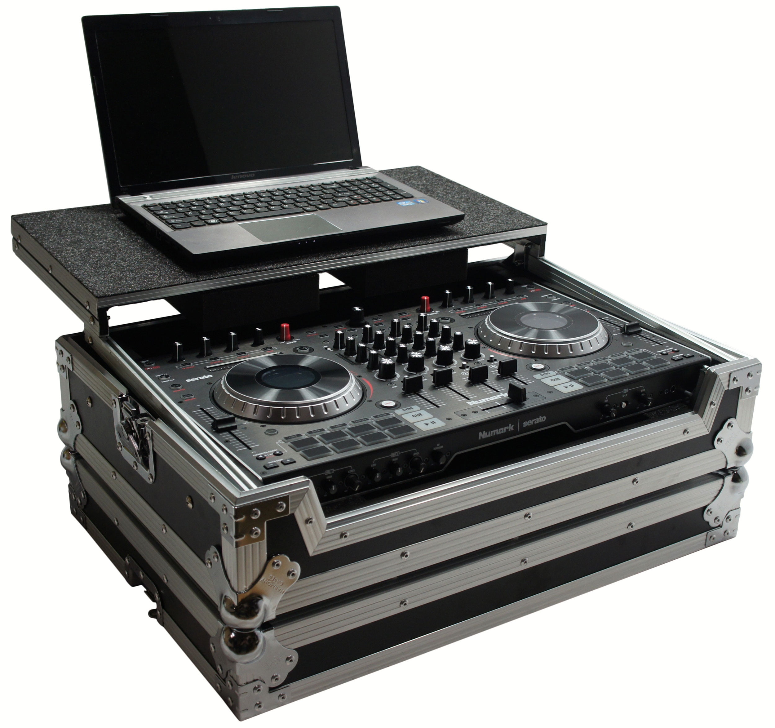Harmony HCNS6IILT Flight Glide Laptop Stand DJ Custom Case for Numark