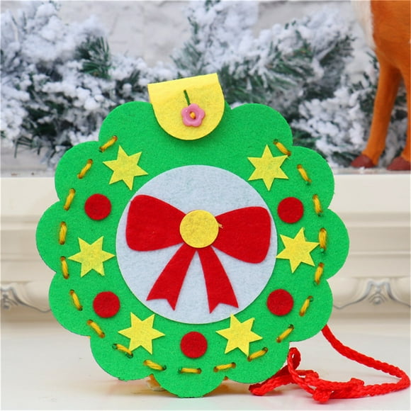 EGNMCR Christmas children DIY educational toys shoulder bag gift bag candy bag DIY kids cotton Birthday Gifts for Kids