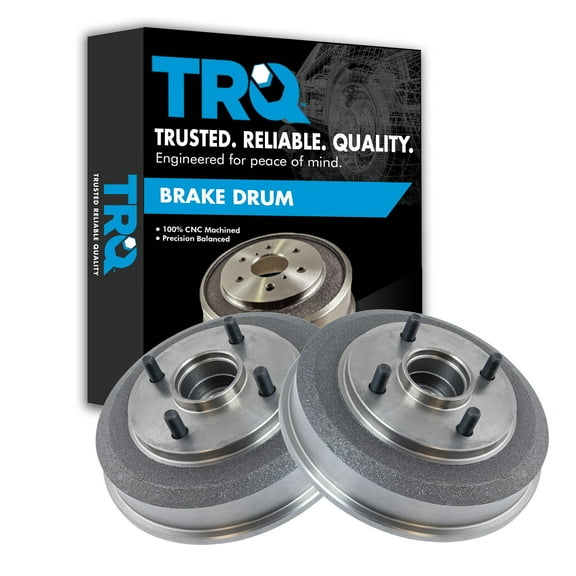 TRQ Rear Brake Drum Pair Set for 00-08 Ford Focus BRA75085
