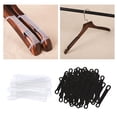 thumbnail image 1 of 100 piezas de silicona antideslizante apretones de suspensión de ropa tiras de suspensión de ropa negro S Macarena Puños de suspensión antideslizantes, 1 of 8