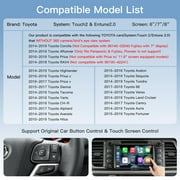 AUTOABC Wireless Carplay For Toyota with Entune2.0 Touch2 2014-2019 New Version Retrofit Kit Decoder Fits For Tundra Highlander RAV4 Tacoma Camry Corolla Avalon Prius CH-R Sienna Camry