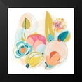 thumbnail image 2 of Vess, June Erica 12x12 Black Modern Framed Museum Art Print Titled - Floral Vibe II, 2 of 5
