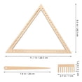 thumbnail image 2 of Phenofice Weaving Tool Kit 2Pcs Craft Weaving Triangle for Children Beginners in Beige Wood Material, 2 of 5