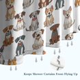 thumbnail image 6 of Mixed Breed Dogs White Pattern Modern Waterproof Shower Curtain Set with 12 Hooks, Washable Decorative Bathroom Shower Curtain, 6 of 6