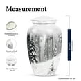 thumbnail image 2 of FASHIONZAADI Snowflakes Urns for Human Ashes, Large White Cremation Urns for Adult Ashes, Funeral Urn for Ashes, Burial Urns for Cremation, Memorial Urns for Ashes, Memorial Funeral Urn, 10 Inch, 2 of 2