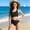 Black, variant on WOXIHUAN Girls One Piece Swimsuits Spaghetti Strap Cut Out Swim Suit Sleeveless Summer Beach Swimwear Black 14-15Years