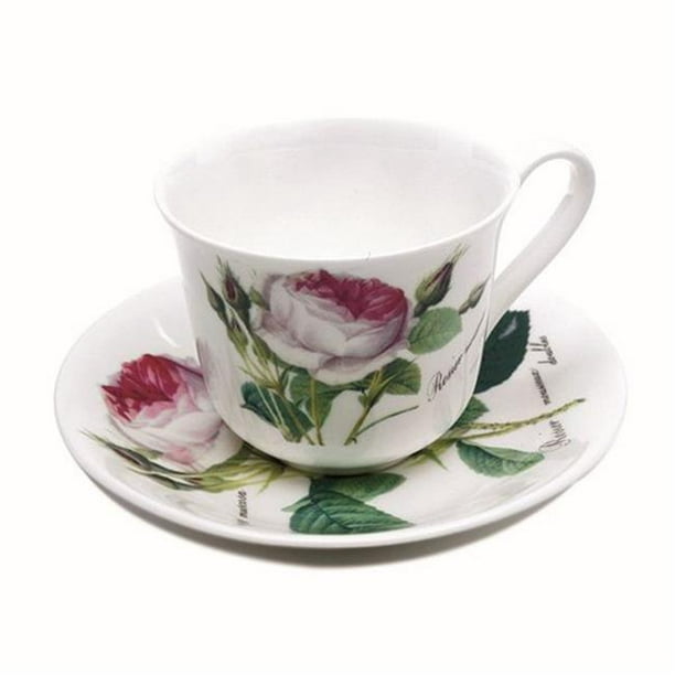 Roy Kirkham ER2701 230 ml Redoute Rose Teacup & Saucer - Set of 2