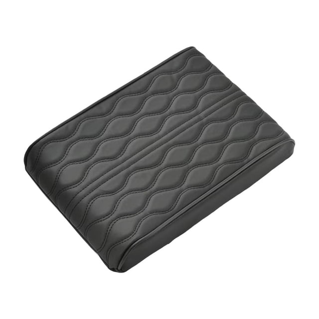 Wave Embroider PU Leather Car Armrest Mat Center Console Arm Rest Protection C7