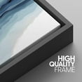 thumbnail image 2 of PixonSign Framed Wall Art Set Pastel Watercolor Teal Brown Paint Stroke Landscape Abstract Canvas Print Nature Wilderness Modern Art Decor Scenic Relax/Calm for Bedroom - 24"x36"x3 Panels Black, 2 of 5