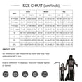thumbnail image 2 of Skeleton Grim Reaper, Costume Matching Family, Set Hooded Robe Bloody, Skeleton Grim Reaper Costume Matching Family Set Hooded Robe Bloody Bone Print Halloween Outfit for Halloween Party, Men XXL, 2 of 8