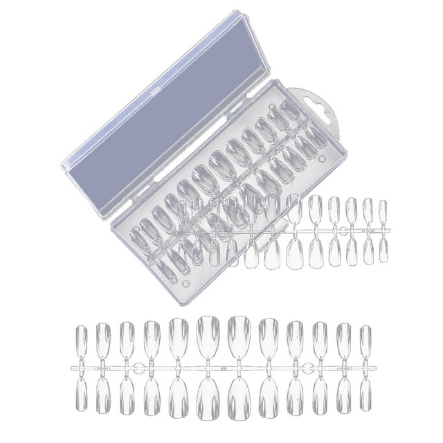 240 Pcs Embouts d'Ongles Transparents Sans Couture Faux Ongles Ongles Artificiels pour Bricolage Nail Art