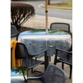 thumbnail image 5 of Outdoor Tablecloths with Umbrella Hole & Zipper, Coastal Beach 54x54 Inch Square Tablecloths, Summer Ocean Sea Modern Palm Coconut Tree Waterproof Table Cloth, Patio/Pool/Picnic Table Covers, 5 of 8