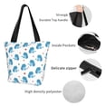 thumbnail image 6 of Kdxio Cartoon Poodle Dog Women Reusable Grocery Bags Foldable Ripstop,Reusable Shopping Bags for Shopping,Gym,Gift, 6 of 8