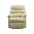 thumbnail image 2 of Miekor Furniture Beige Recliner With Pillow Top Armrest 15431, 2 of 8
