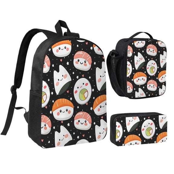 Food Backpack Set 3pc ,Backpack with Lunch Bag and Bag 17 Inch
