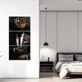 thumbnail image 2 of ZHONGYUTONG African American Wall Art 3 Piece Black Man Pictures Gold Crown Paintings Afro King Canvas Print for Living Room Bedroom Home Office Framed (11.00" x 14.00" x 3PCS), 2 of 6