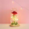 thumbnail image 2 of Rosa Artificial Flor Falsa Luz Led Decoración Para El Hogar En Cúpula De Vidrio Para Cumpleaños, Día De Acción De Gracias, Día De San Valentín Y Día De La Madre Inevent HA022976-00, 2 of 7
