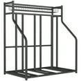 thumbnail image 1 of Soozier 3 Bicycle Bike Stand, Floor Bike Storage Rack with Basket, Hooks, 1 of 10