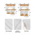 thumbnail image 5 of Fall Pumpkin Swag Curtains for Living Room/Bedroom Windows, Thanksgiving Maple Leaf Wood Grain Farmhouse Kitchen Curtains and Valances Set 36 Inch Length, Light Filtering Swags Valance Curtain Panels, 5 of 5