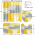 thumbnail image 5 of 4 Pcs Shower Curtain Set Abstract Green Bathroom Set with Shower Curtain and Rugs Accessories Green White and Gray Modern with Non-Slip Rugs Toilet Lid Cover and Bath Mat Bathroom, 5 of 7