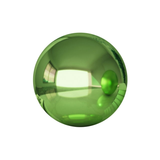OULII Boule de Jardin en Acier Inoxydable Verte Robuste Polie pour Décoration Extérieure