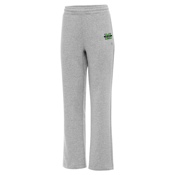 Women's Antigua Heather Gray Marshall Thundering Herd Victory Sweatpants