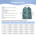 thumbnail image 5 of Cauagu Floral Print Sun Protection Jacket for Teen,Full-Zipper Long Sleeve Sun Shirts with Pockets UV Hoodie Shirts Outdoor Athletic Jacket-Medium, 5 of 7