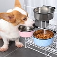 thumbnail image 5 of Kennel Water Bowl, Stainless Steel Dog Crate Water Bowl No Spill, Hanging Dog Bowls - sliver, 5 of 5
