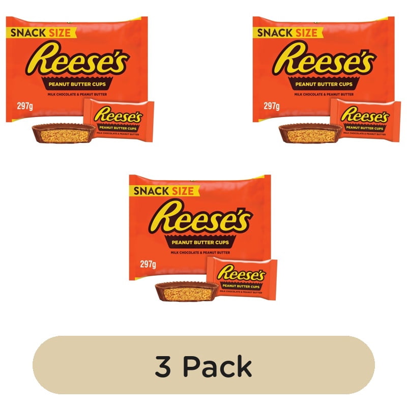 Reese's Cups Snack Sizes 297g, British Import (Pack of 3)