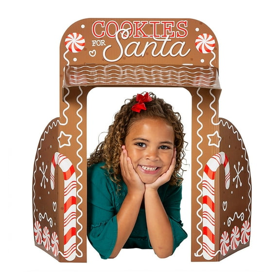 Fun Express 16" x 24 1/2" Cookies for Santa Tabletop Photo Booth Cardboard Cutout Stand-Up