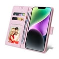 thumbnail image 4 of Compatible avec iPhone 14 Étui Rétro Fleur Dorée en Cuir PU Blocage RFID Portefeuille, 4 of 5