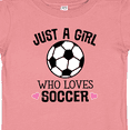 thumbnail image 4 of Inktastic Just a Girl Who Loves Soccer Girls Baby T-Shirt, 4 of 5