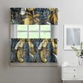 thumbnail image 2 of Kitchen Curtains 3 Piece Set with Tropical Palm Tree and Hibiscus Print, 27.5x24 Inch Polyester Window Drapes for Coastal Living, 2 of 6