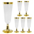 thumbnail image 2 of 6PCS Phnom Penh Champagne Glasses Disposable Plastic Wine Glass Wedding Party Goblet Cocktail Glass Drinkware, 2 of 3
