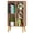 Oak-5 Cube with Legs, variant on 5 Cube Small Bookshelf 3 Tier Mid-century Modern Bookcase With Wood Bookshelves Storage Organizer Shelf Free Standing Narrow Book Shelves Oak Grey Corner Bookcases For Bedroom Living Room
