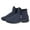 Blue, variant on Mens Snow Boots Winter Furry Lined Warm Ankle Booties Zipper Closure Slip on Outdoor Walking Shoes