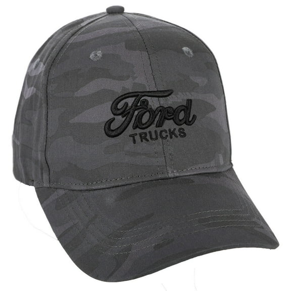 Ford Trucks Embroidered Logo Gray Camouflage Baseball Cap Hat Official Licensed