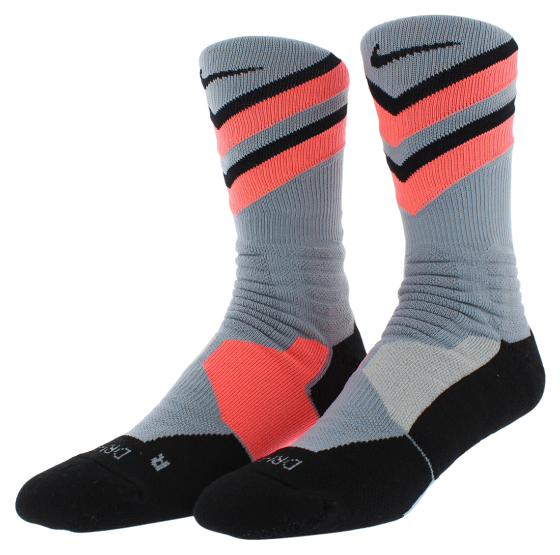 Nike Mens Hyper Elite Basketball Socks Grey