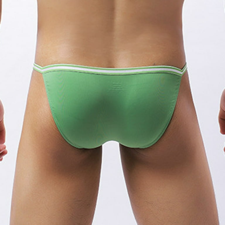 Sexy Men's Thongs Ultra Thin Ice Silk G-String Thong Low Rise Underwear  Swimwear