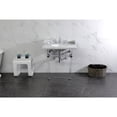 thumbnail image 3 of Kingston Brass LMS3030MA1 Pemberton 30" Carrara Marble Console Sink with Acrylic Legs (8-Inch, 3-Hole), Carrara Marble White/Polished Chrome, 3 of 8
