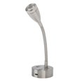 thumbnail image 2 of DC12?24V LED RV Bedside Lamp High Brightness Aluminium Alloy Gooseneck Reading Light for Camper Yachet Nickel Plating, 2 of 5