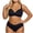 Black, variant on Plus Size Lace Bra Wireless Comfortable Breathable Panty Set Suitable for Women