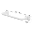 thumbnail image 2 of FRCOLOR 2Pcs No Drill Towel Holder White Plastic Towel Rack Self Adhesive Towel Bar for Bathroom and Kitchen Ideal for Hand Towels and Dish Towels White, 2 of 8