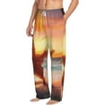 thumbnail image 2 of Balery Men'S Starfish Sunset Sea Beach Pants,Sleepwear Pants,Pajama Pants,Pj Bottoms Drawstring And Pockets-Large, 2 of 9