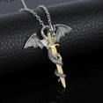 thumbnail image 1 of INS Vintage Style and Dragon Necklace for Men Fashion Pterodactyl Warrior Stainless Steel Jewelry Charm Party Accessories, 1 of 5