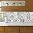 thumbnail image 3 of 2 juegos de pegatinas con patrón de azulejos grises retro para cocina, escritorio, impermeables, para pared, decorativas, 3 of 5