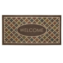 Mohawk Home Ornamental Entry Mat Flowery Tiles Mat Scatter, 2'x4', Brown & Green