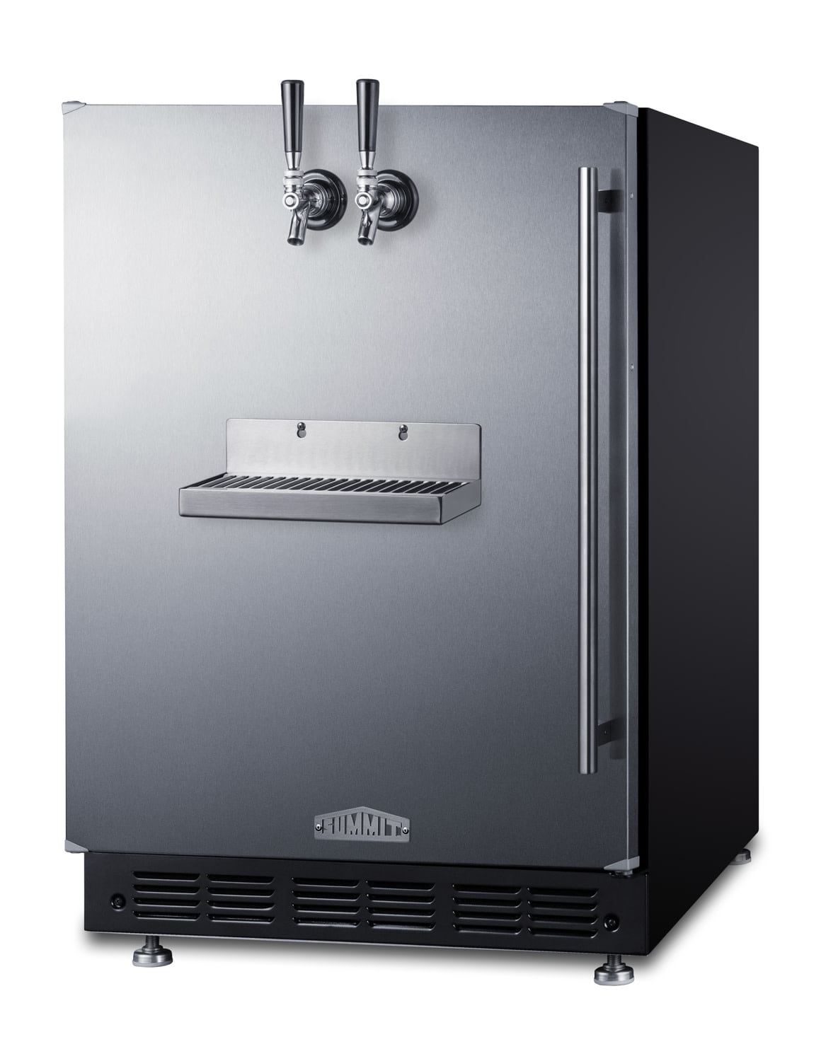 Summit Sbcfrtplhd 24" Wide 5.3 Cu. Ft. Built-In Double Tap Kegerator - Stainless Steel